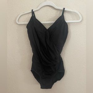 Black small adult dance leotard